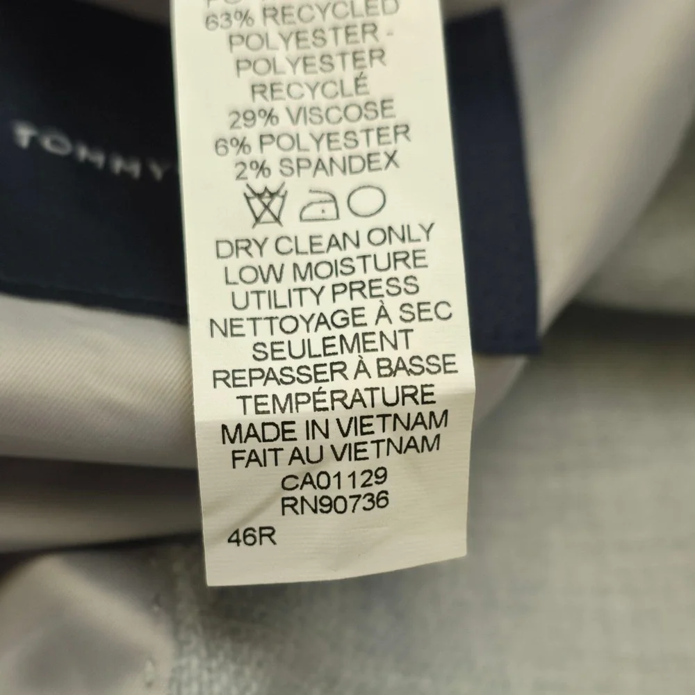 Tommy Hilfiger Men Sport Coat Conrad-TH Light Grey 46R Quiet Luxury Polished NWT